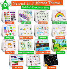 HAN-MM Busy Book theme pages encourage color, letters, and numbers recognition.