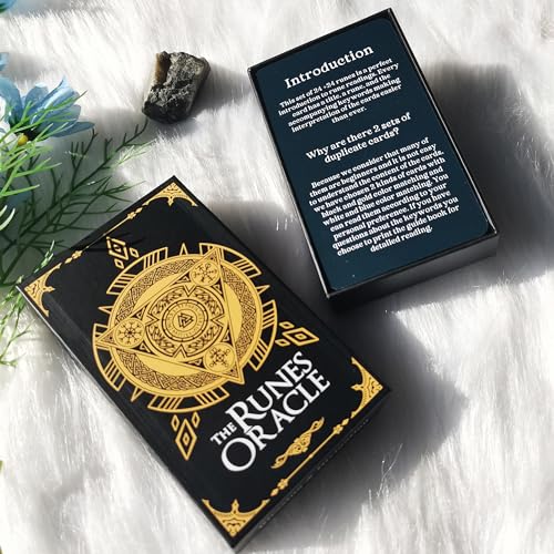 Han Yu Bowen Oracle Card backs in black-gold colors for stylish display