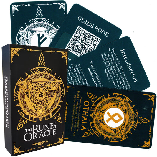 Han Yu Bowen Oracle Cards dual-color runes deck with vivid illustrations for beginner divination