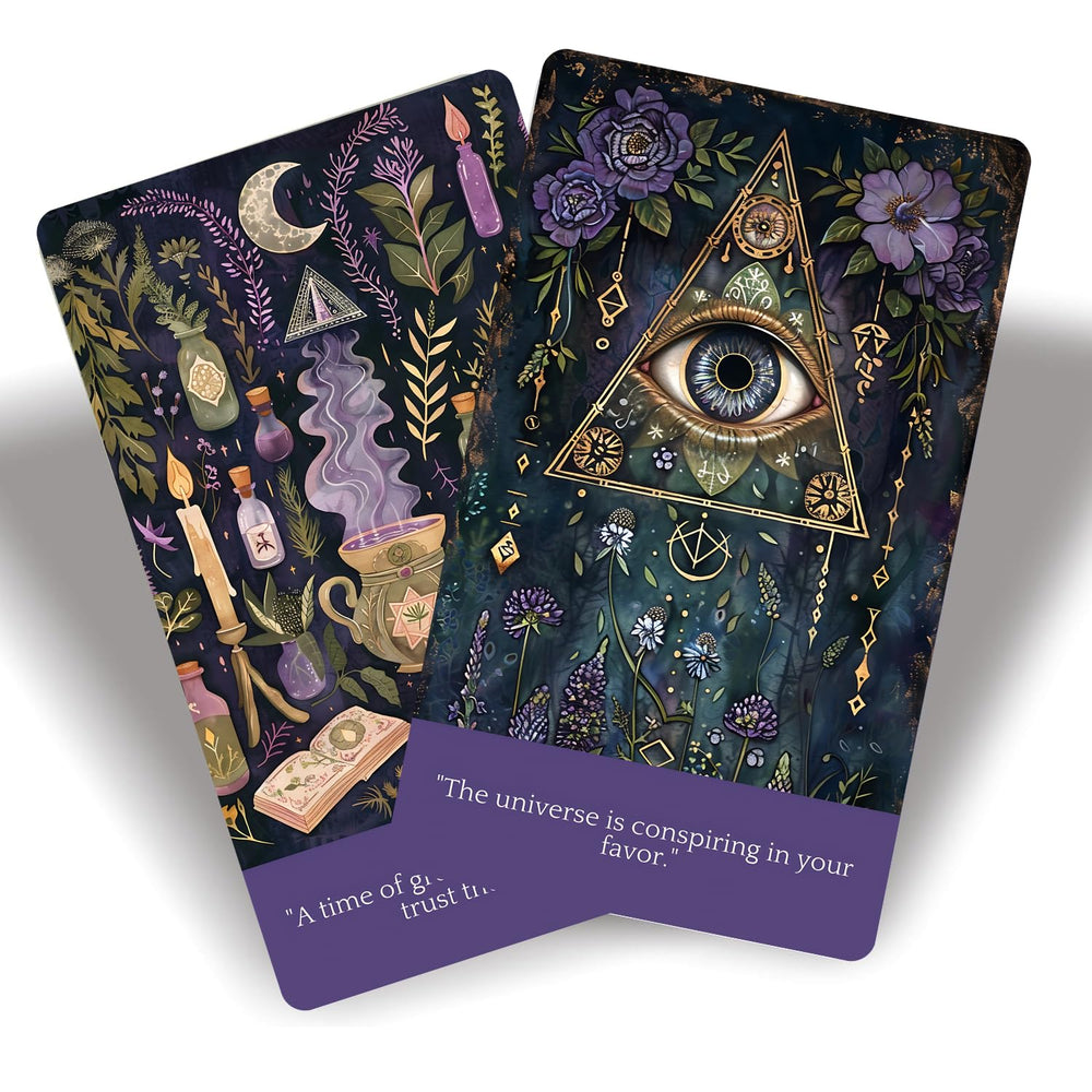 Han Yu Bowen oracle cards with mystical designs for future insights and spiritual practice.