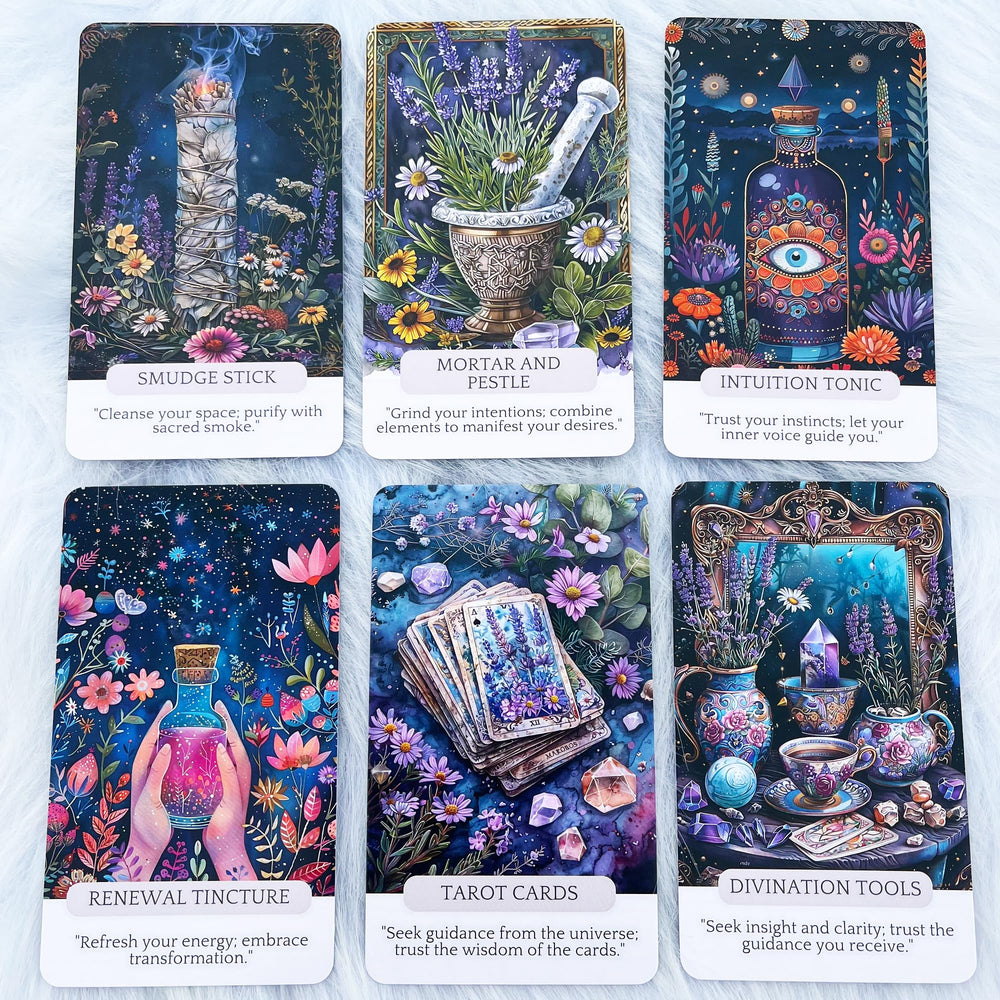 Han Yu Bowen Witch Tools Oracle Card broom-magic highlights motion and transformation.