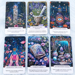 Han Yu Bowen Witch Tools Oracle Card broom-magic highlights motion and transformation.