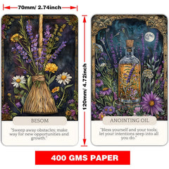 Han Yu Bowen Witch Tools Oracle 54-card deck with sacred symbols for mindful practice.