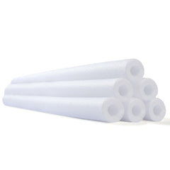 Hanaive 6-pack pool noodles 52-inch white provide buoyant flotation for pool fun.