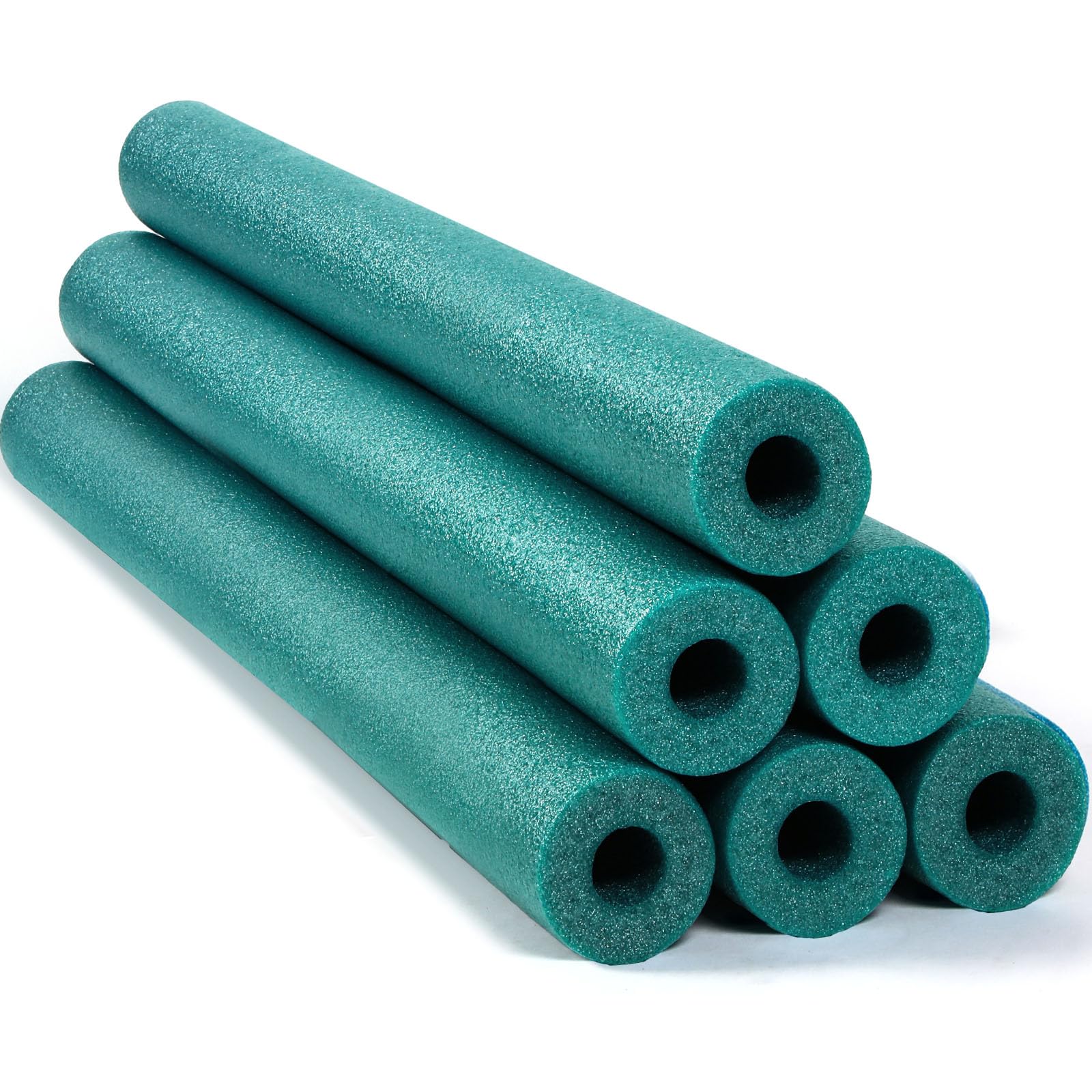Hanaive 6-pack pool noodles green 52-inch for buoyant pool play and easy handling
