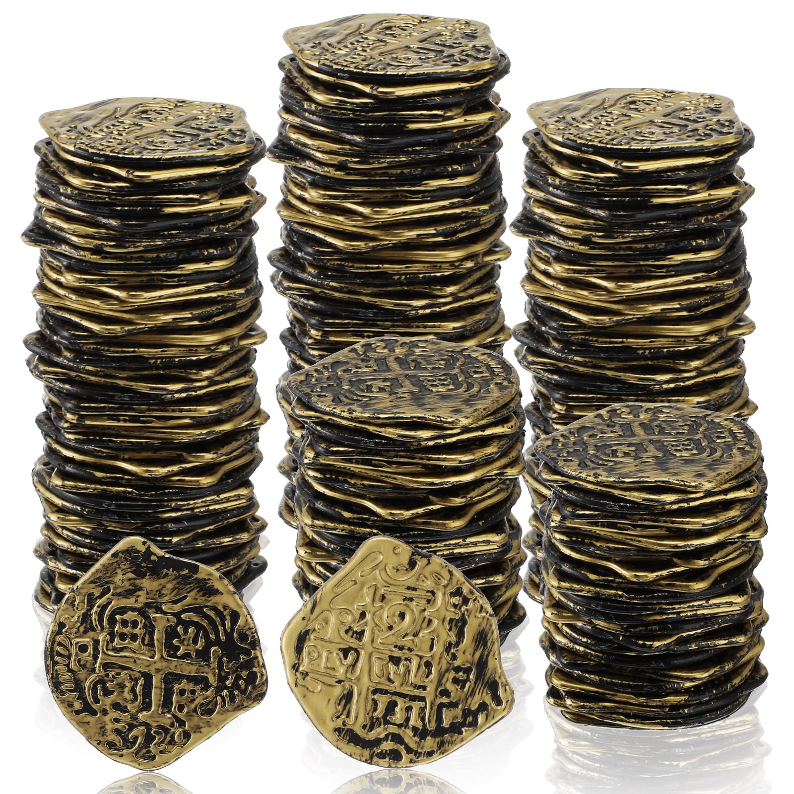 Hanaive bronze pirate coins for treasure chests and party decorations.