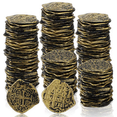 Hanaive bronze pirate coins for treasure chests and party decorations.