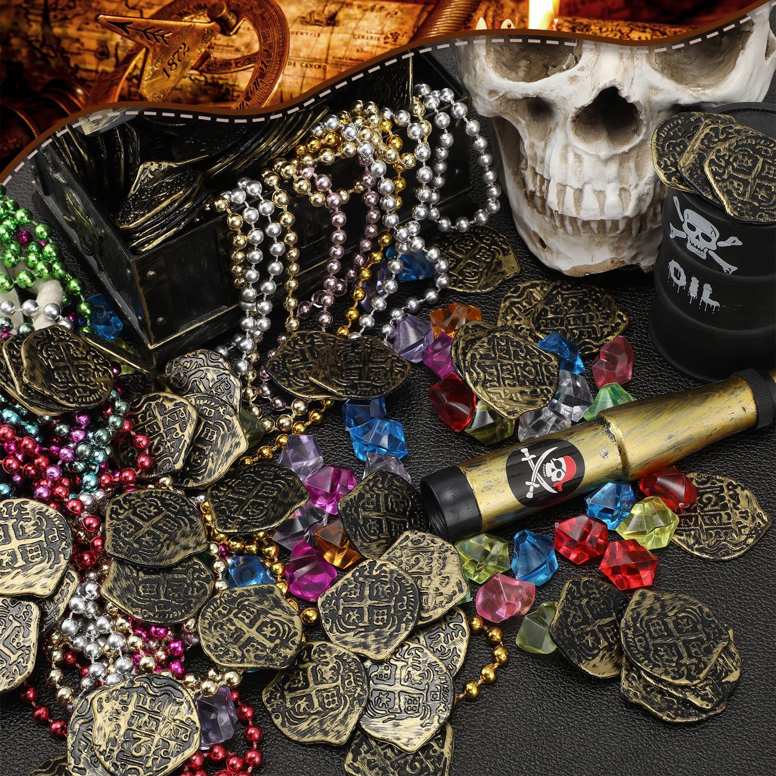 Kids prize and role-play treasure with Hanaive bronze pirate coins.