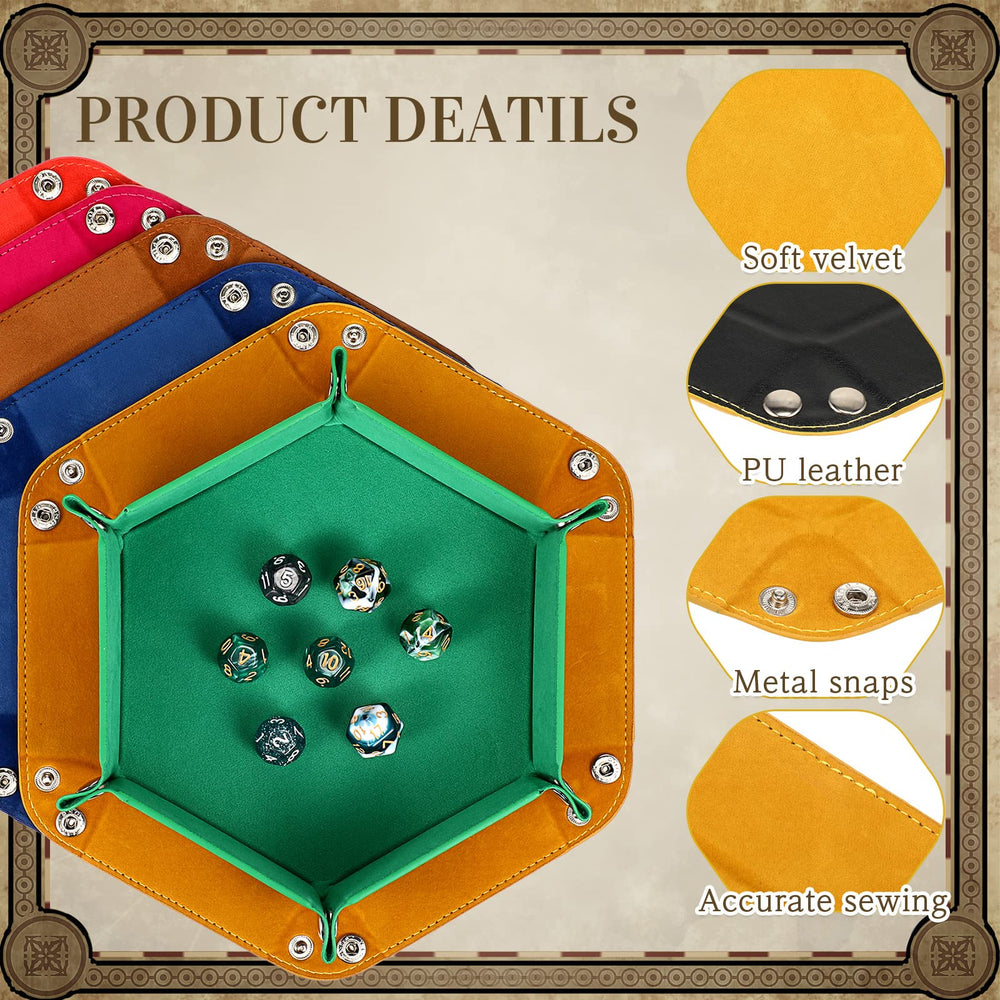Hanaive dice tray gray features sturdy corners and a velvet-lined interior for scratch protection.