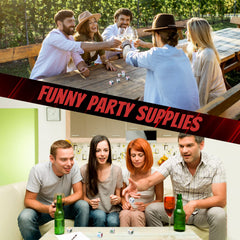 Hanaive drinking dice on a lively party table scene