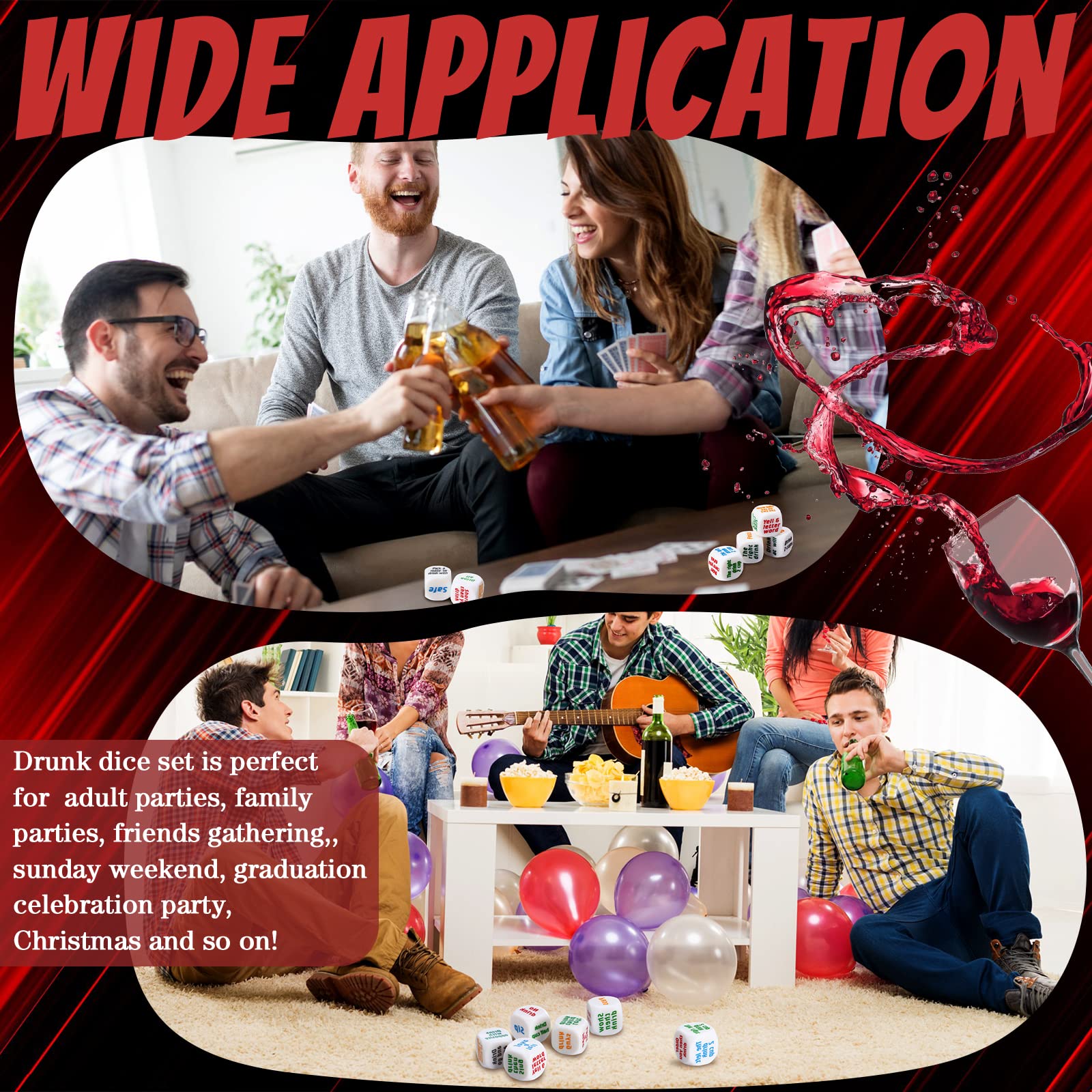 Players rolling Hanaive dice to decide playful actions
