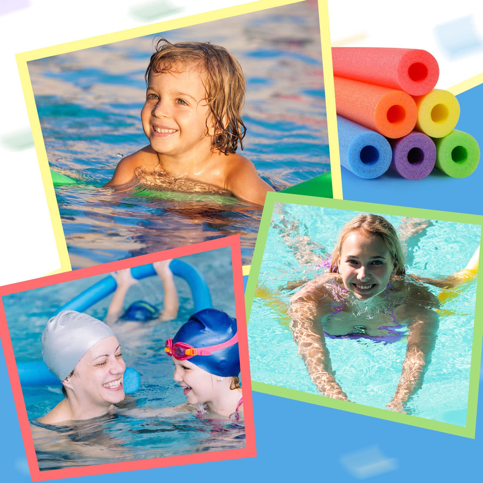 Hanaive yellow 52-inch pool noodle for visibility and classroom use