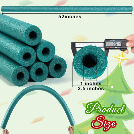 Hanaive hollow green swim noodle 52-inch length for crafts and games