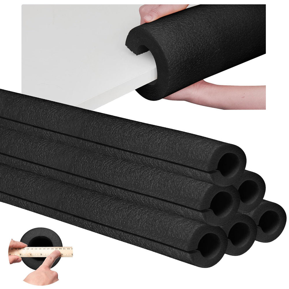 Hanaive jumbo foam noodle, 40-inch black, buoyant pool companion for family fun.