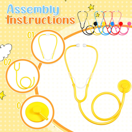 Hanaive kids stethoscope black detailed design for role play.
