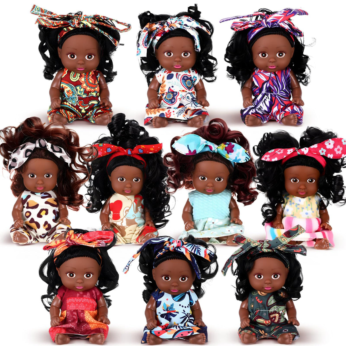 Hanaive 4 inch mini doll with animal clothes for imaginative play sessions