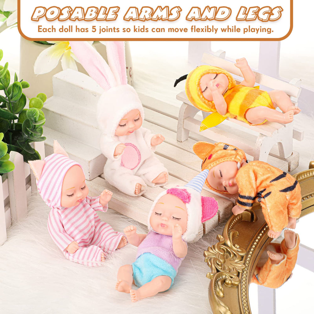 Hanaive mini baby doll with leopard outfit adds variety for adventures.