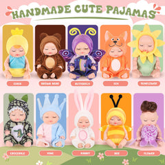Hanaive 4-inch dolls with movable joints for adjustable poses.