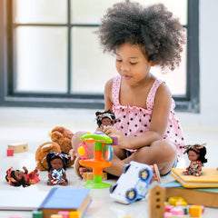 Hanaive mini dolls in four African-inspired outfits celebrate diverse play styles.