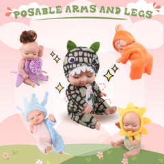 Hanaive animal outfits on dolls offer varied play styles.