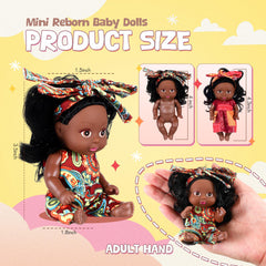 Close-up of Hanaive mini dolls' lifelike facial details and smooth PVC skin.