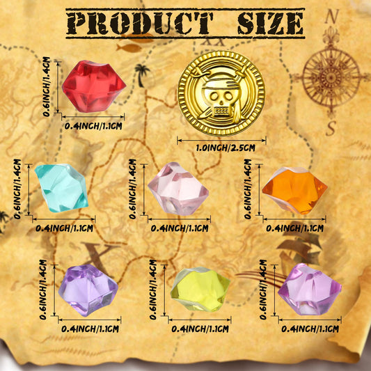 Hanaive acrylic colorful gems add sparkle to pirate parties.