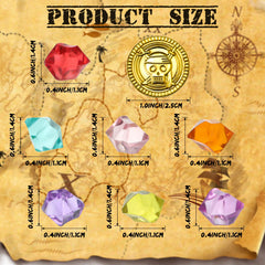 Hanaive acrylic colorful gems add sparkle to pirate parties.