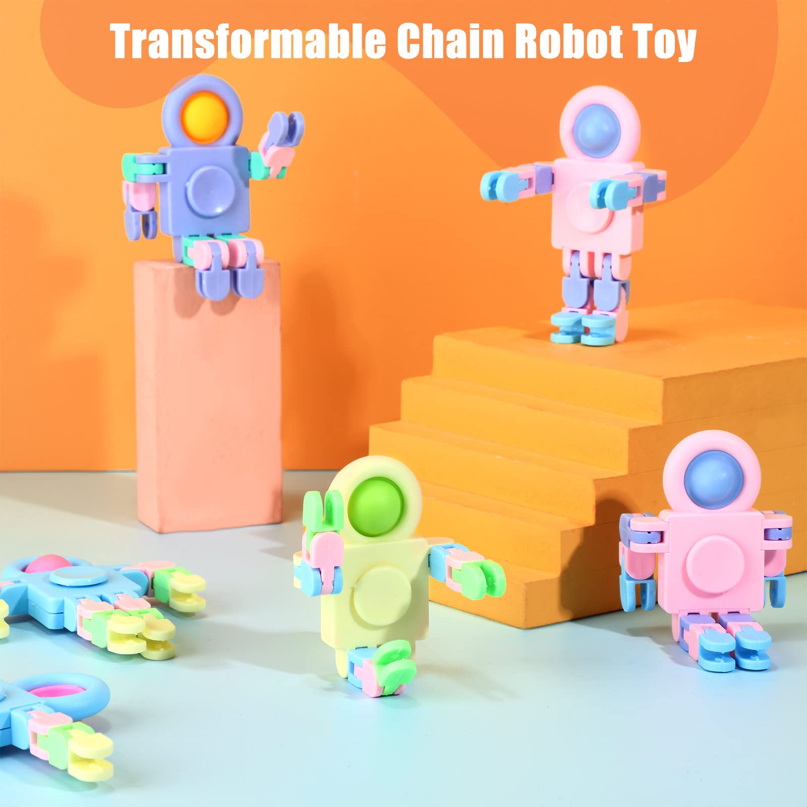 Hanaive robot fidget colorful plastic design for durable use.