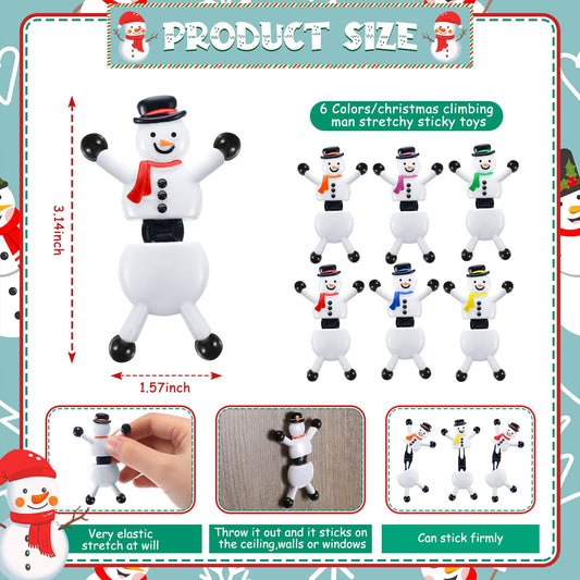 Hanaive snowman sticky toys on wall for playful decor and activity.