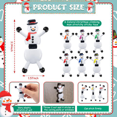 Hanaive snowman sticky toys on wall for playful decor and activity.