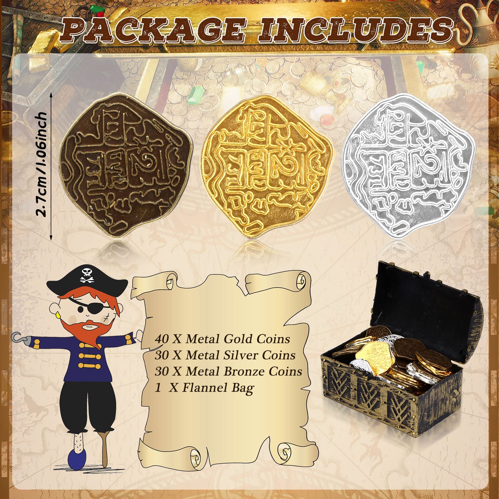 Hanaive Spanish doubloons silver coins for metal-detecting games
