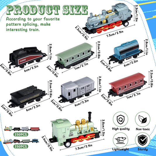 Hanaive blue carts set with three carriages fosters imaginative play.