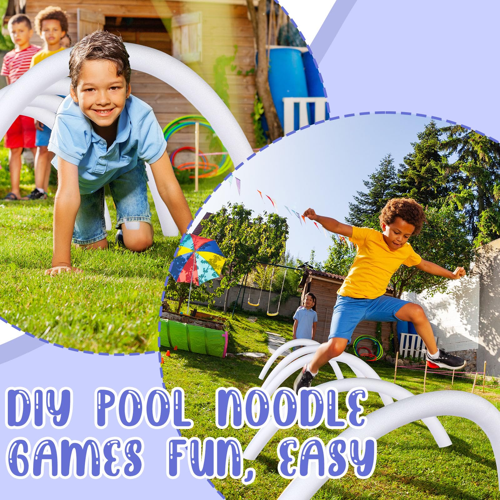 Hanaive noodles designed for water aerobics and pool play.