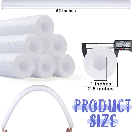 Hanaive white foam noodles are soft and lightweight for easy crafting and décor.