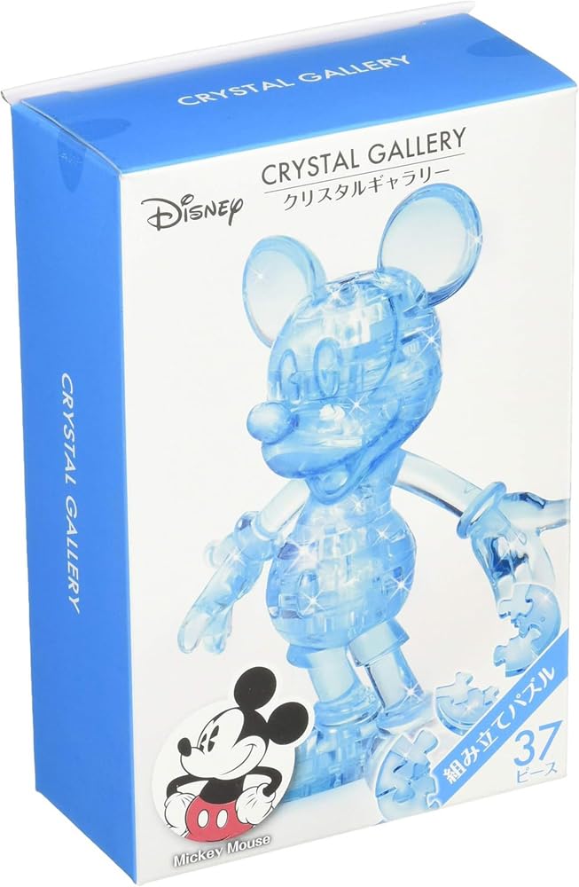 Hanayama Crystal Gallery Mickey puzzle pieces to assemble and display a sparkling character