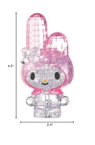 Hanayama Crystal Gallery My Melody on display after completion, a charming figure