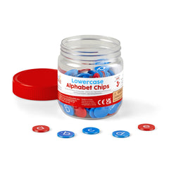 hand2mind lowercase alphabet chips spread for letter recognition and spelling practice