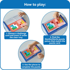 hand2mind Numberblocks Puzzle Solver: challenge cards guide independent problem solving