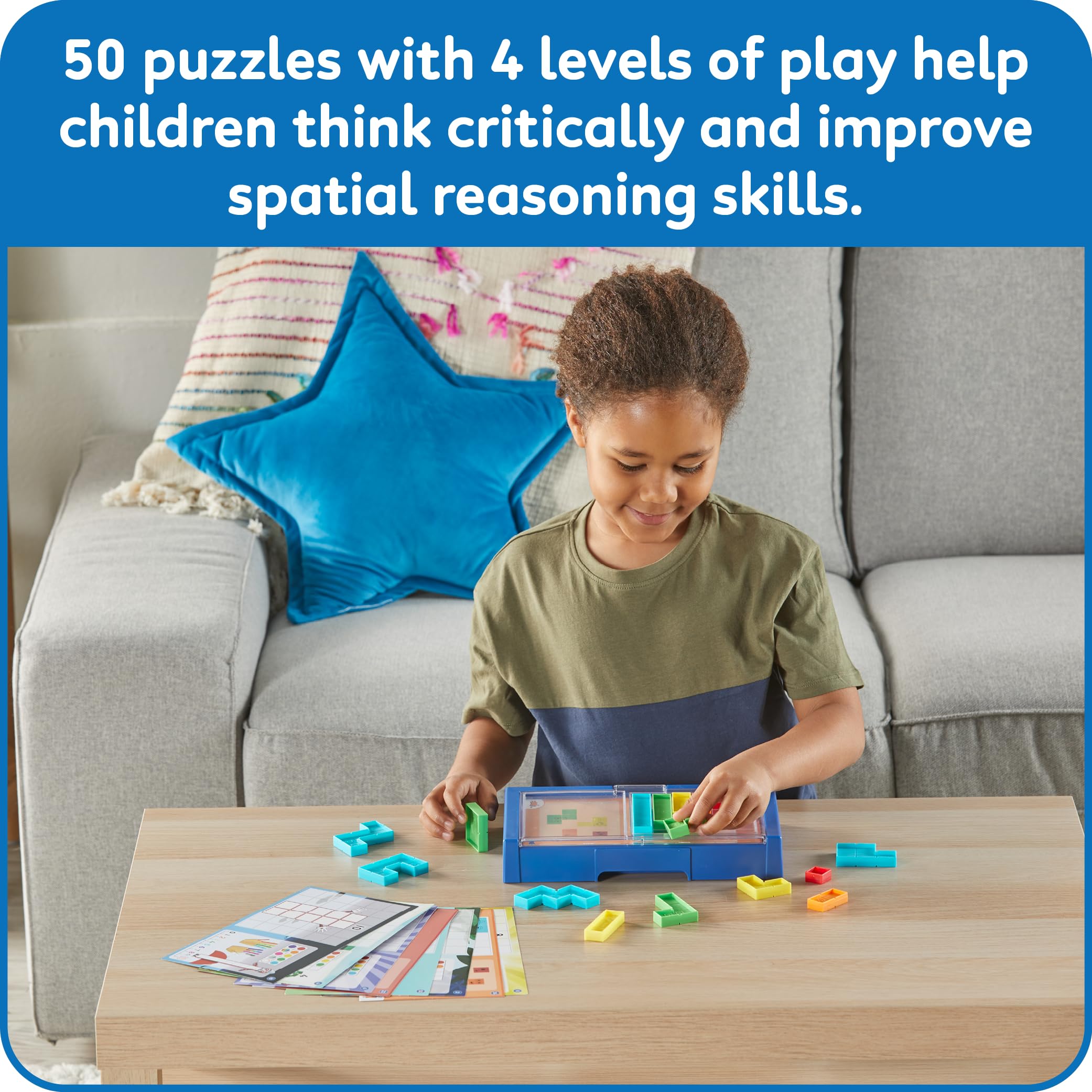 hand2mind Numberblocks Puzzle Solver: storage case keeps pieces organized for travel