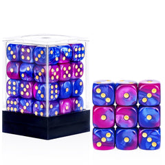 Handan 36-piece dice set in blue-purple box for easy storage