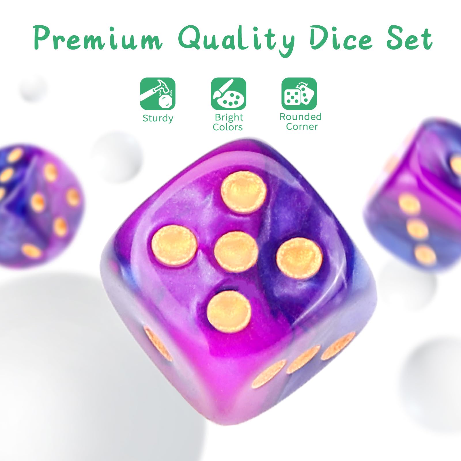 Handan colorful dice variety ideal for family game nights