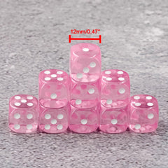 Handan dice set stored in portable pink box