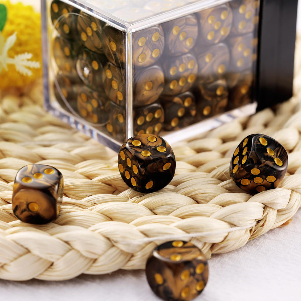 Handan acrylic dice with clear pips resist wear and tear for repeated use.