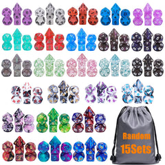Handan random-color dice close-up with swirl design for immersive tabletop play