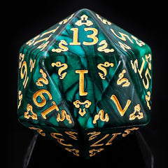 Handan DND dice in acrylic material, clear and durable for long campaigns.