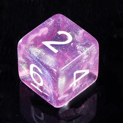 Handan pink glitter D8 dice deliver smooth, easy-to-read numbers.