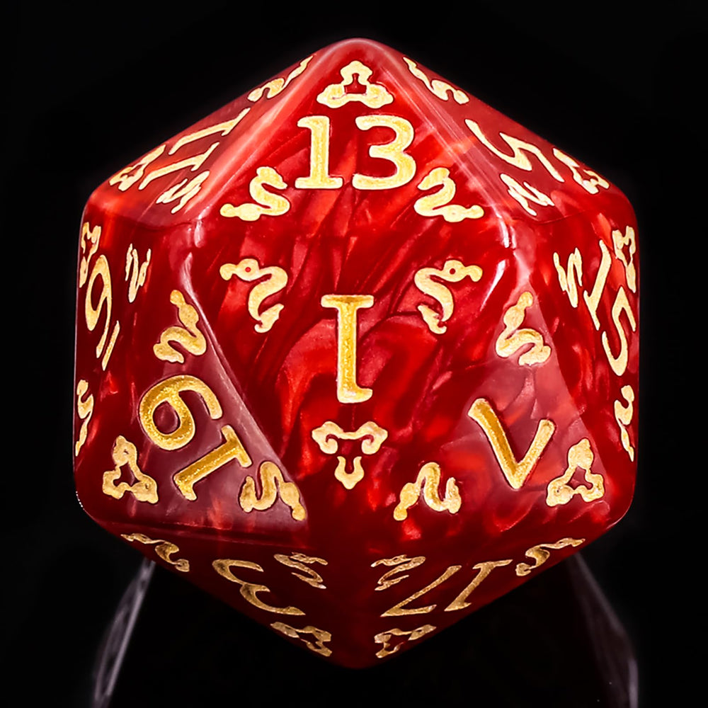 Handan DND dice set face detail emphasizes durable acrylic for reliable RPG rolls.