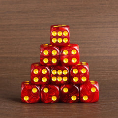 Handan durable acrylic D6 dice with clear, fade-resistant pips.