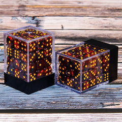 Handan durable acrylic dice with traditional pips for reliable rolling.