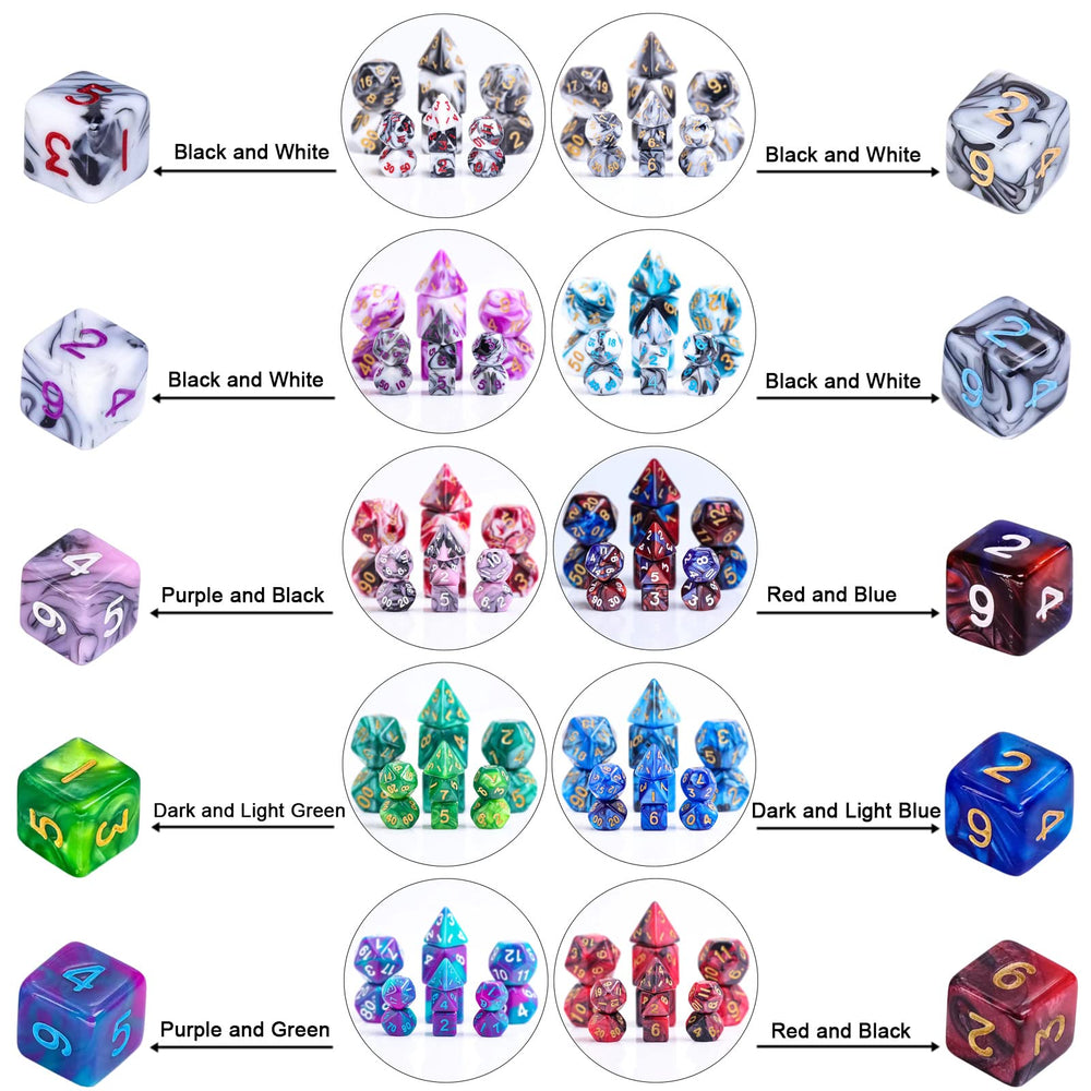 Handan assorted RPG dice suitable for D&amp;D, MTG, and more